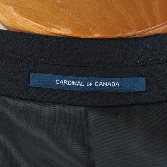Cardinal of Canada NWT 100% Wool Sport Coat Size 40S US In Solid Navy Blue